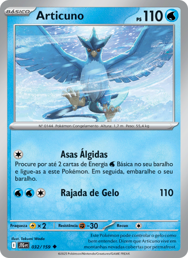 Articuno 032 — Amigos de Jornada (Portuguese Pokémon TCG card)