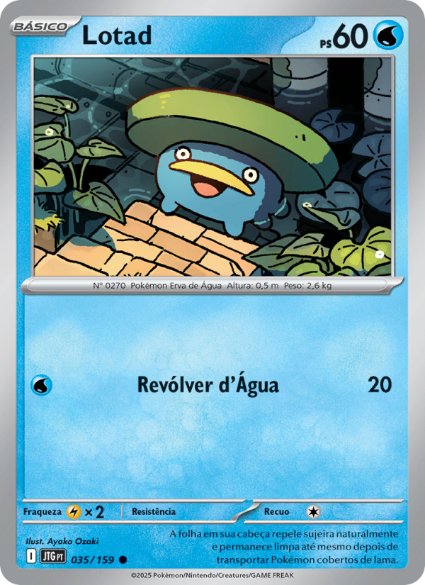 Lotad 035 — Amigos de Jornada (Portuguese Pokémon TCG card)