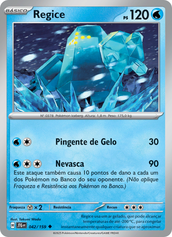 Regice 042 — Amigos de Jornada (Portuguese Pokémon TCG card)