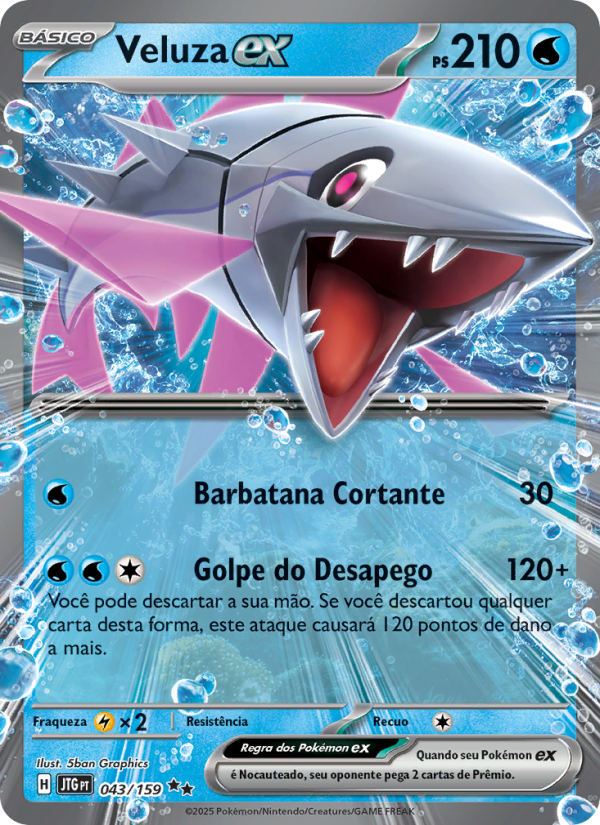 Veluza ex 043 — Amigos de Jornada (Portuguese Pokémon TCG card)
