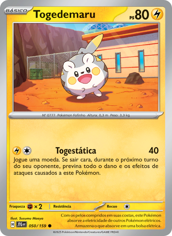 Togedemaru 050 — Amigos de Jornada (Portuguese Pokémon TCG card)