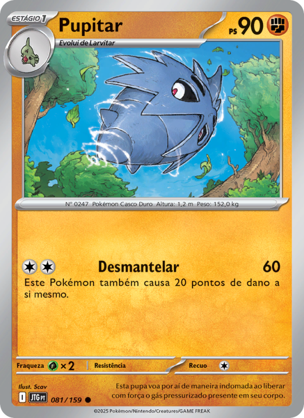 Pupitar 081 — Amigos de Jornada (Portuguese Pokémon TCG card)