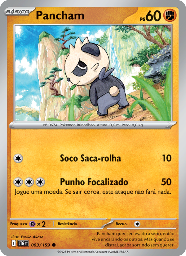 Pancham 083 — Amigos de Jornada (Portuguese Pokémon TCG card)
