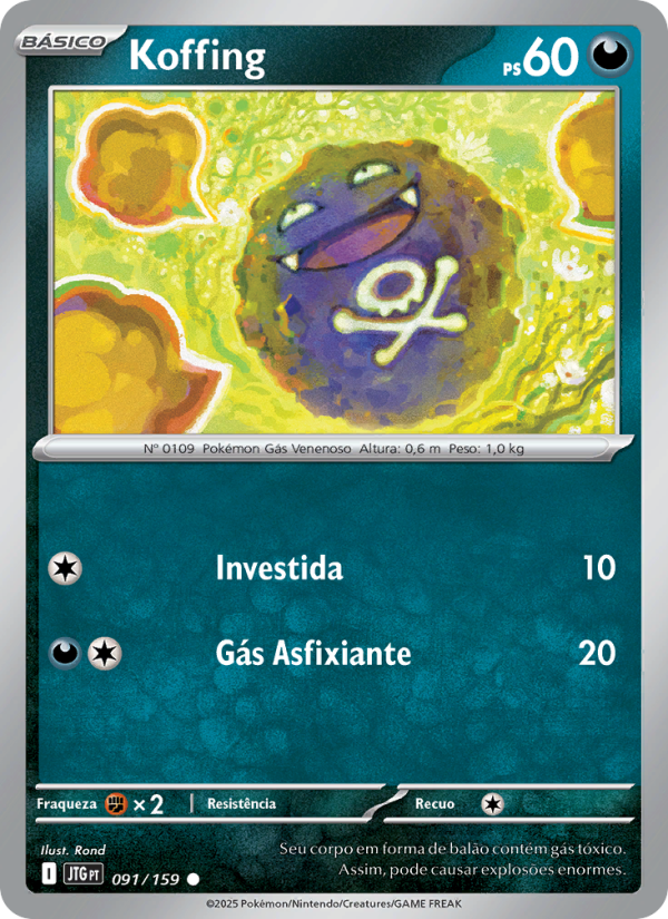 Koffing 091 — Amigos de Jornada (Portuguese Pokémon TCG card)