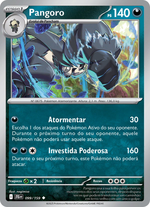 Pangoro 099 — Amigos de Jornada (Portuguese Pokémon TCG card)