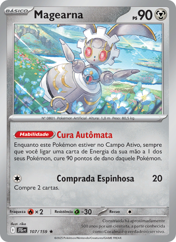 Magearna 107 — Amigos de Jornada (Portuguese Pokémon TCG card)