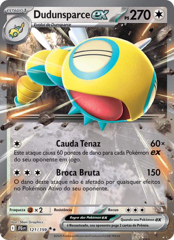 Dudunsparce ex 121 — Amigos de Jornada (Portuguese Pokémon TCG card)