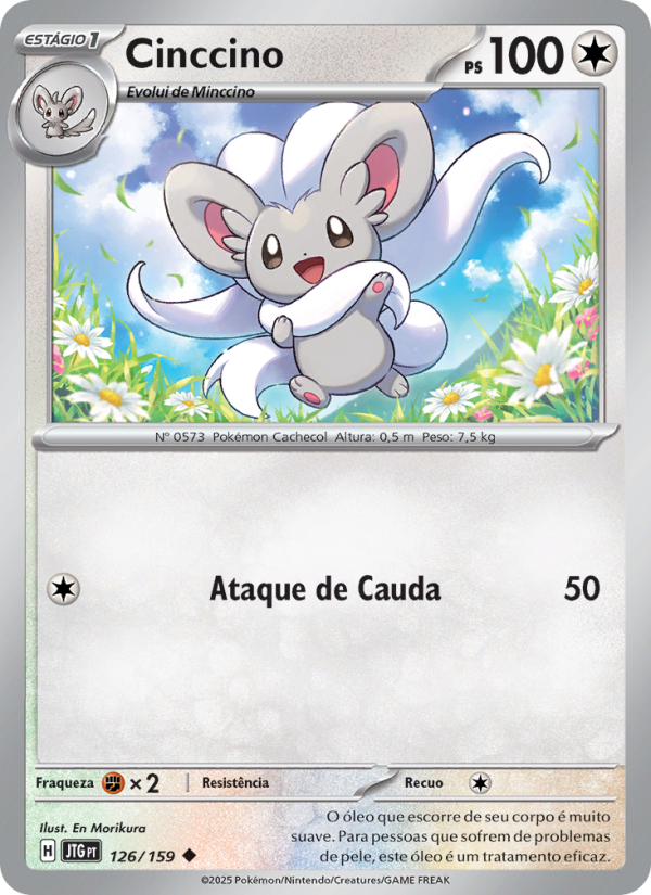 Cinccino 126 — Amigos de Jornada (Portuguese Pokémon TCG card)