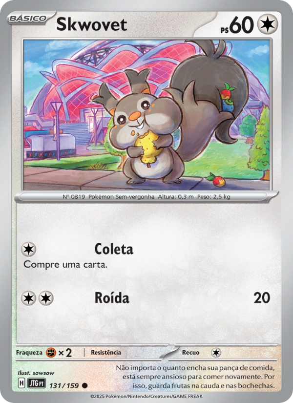 Skwovet 131 — Amigos de Jornada (Portuguese Pokémon TCG card)