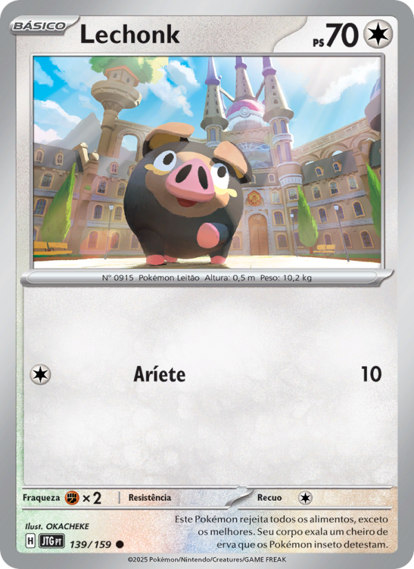 Lechonk 139 — Journey Together (Portuguese Pokémon TCG card)