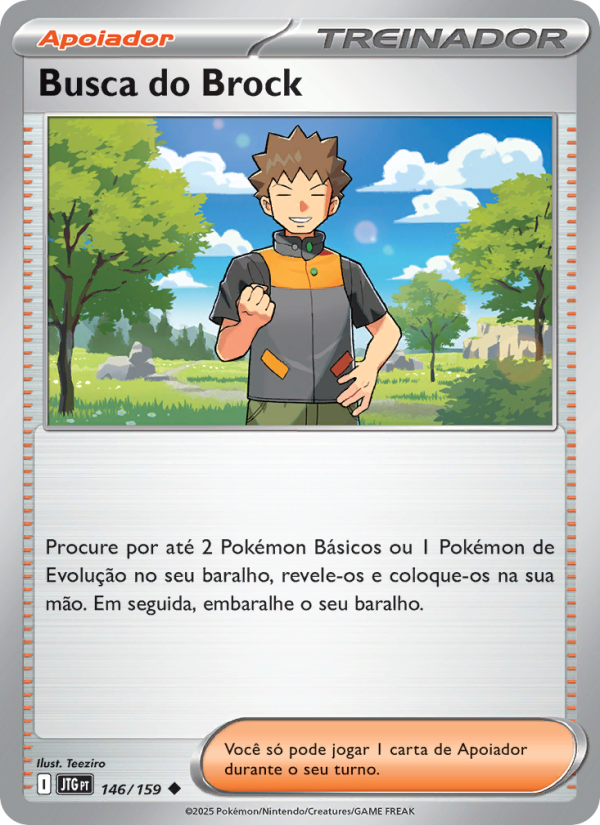 Busca do Brock 146 — Amigos de Jornada (Portuguese Pokémon TCG card)