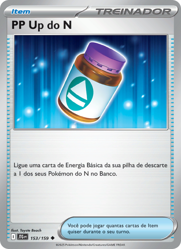 PP Up do N 153 — Amigos de Jornada (Portuguese Pokémon TCG card)