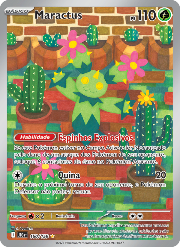 Maractus 160 — Journey Together (Portuguese Pokémon TCG card)
