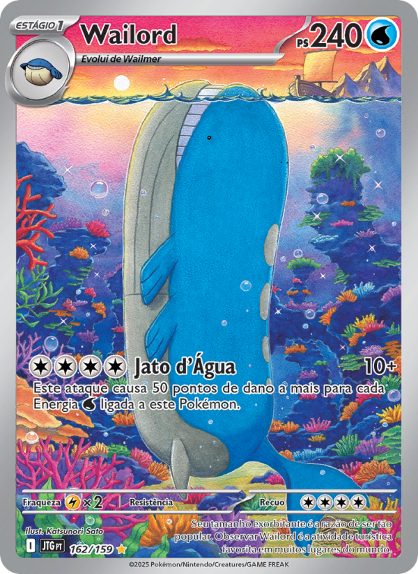 Wailord 162 — Amigos de Jornada (Portuguese Pokémon TCG card)