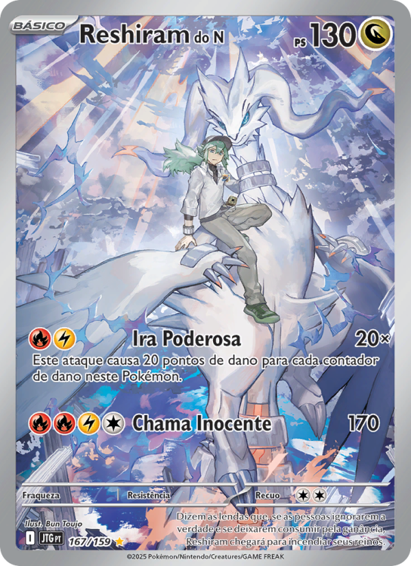 Reshiram do N 167 — Amigos de Jornada (Portuguese Pokémon TCG card)