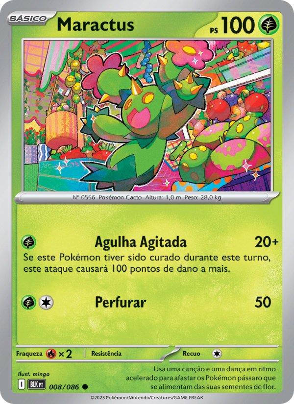 Maractus 008 — Raio Preto (Portuguese Pokémon TCG card)