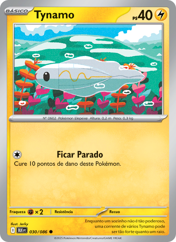 Tynamo 030 — Raio Preto (Portuguese Pokémon TCG card)