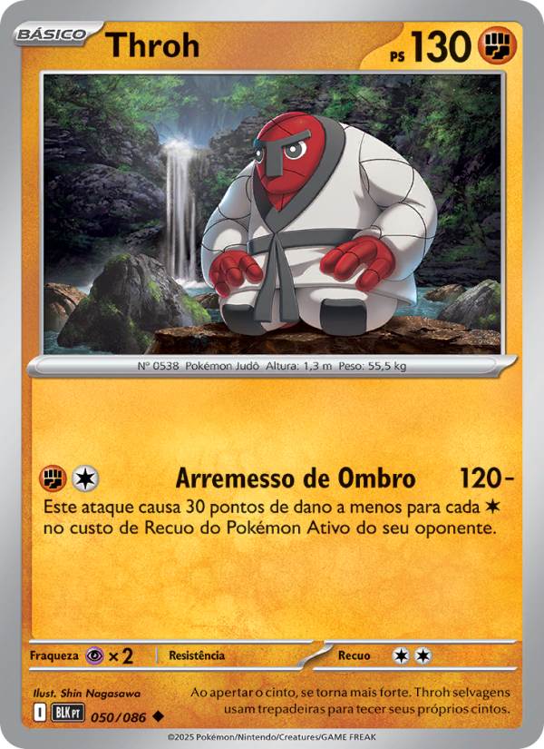 Throh 050 — Raio Preto (Portuguese Pokémon TCG card)