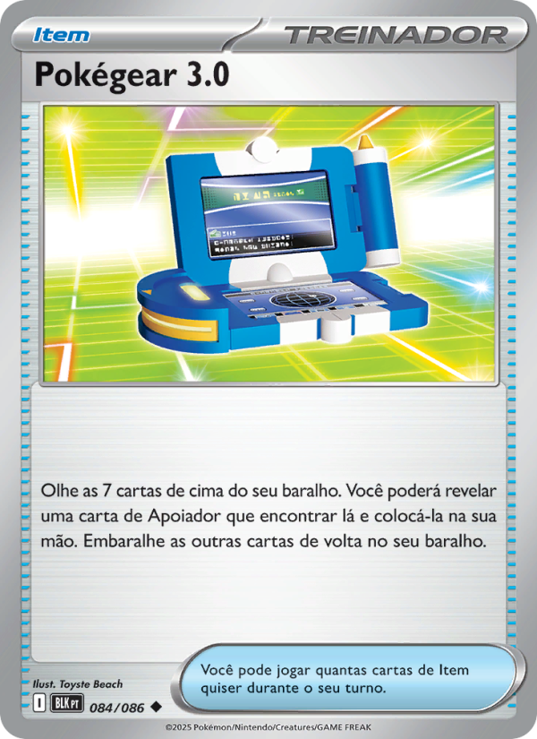 Pokégear 3.0 084 — Raio Preto (Portuguese Pokémon TCG card)