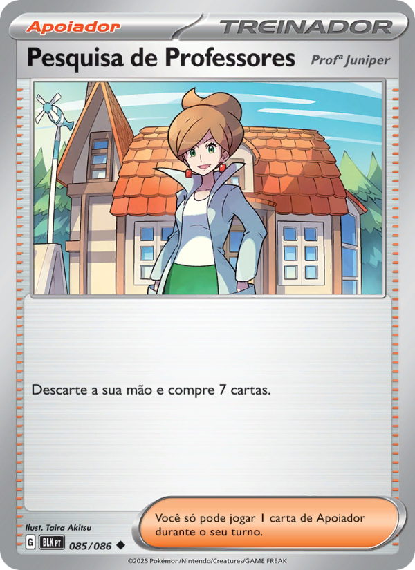 Pesquisa de Professores 085 — Raio Preto (Portuguese Pokémon TCG card)