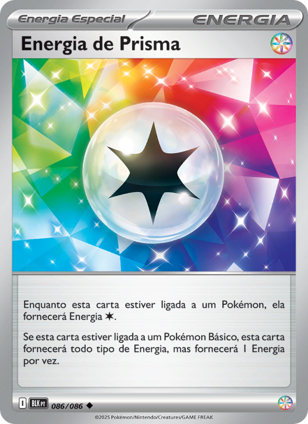 Energia de Prisma 086 — Raio Preto (Portuguese Pokémon TCG card)