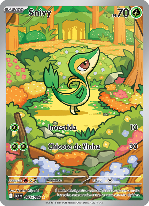 Snivy 087 — Raio Preto (Portuguese Pokémon TCG card)