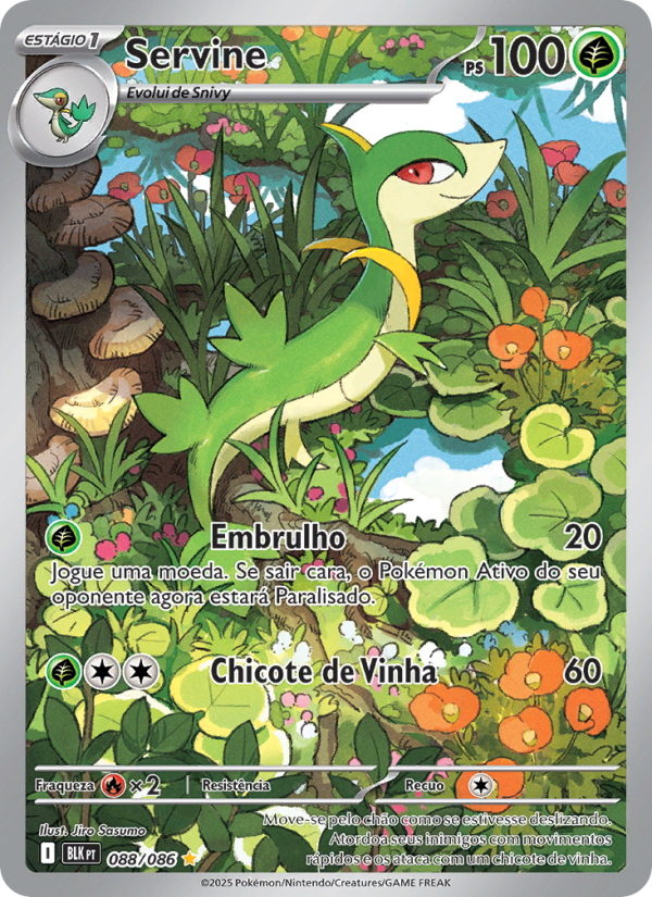 Servine 088 — Raio Preto (Portuguese Pokémon TCG card)
