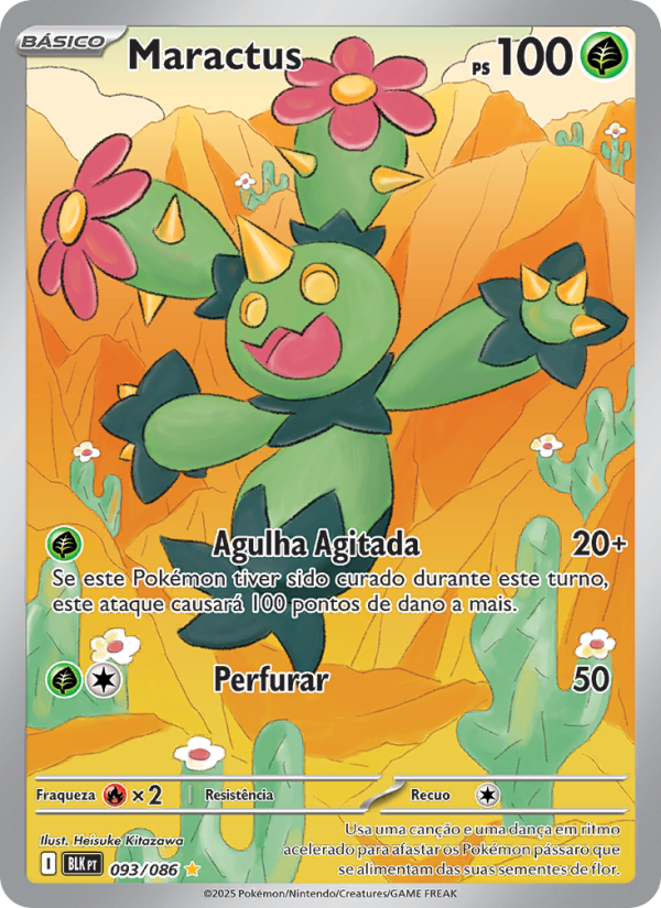 Maractus 093 — Raio Preto (Portuguese Pokémon TCG card)