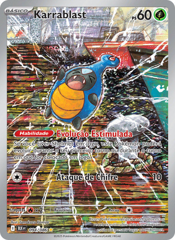 Karrablast 094 — Raio Preto (Portuguese Pokémon TCG card)