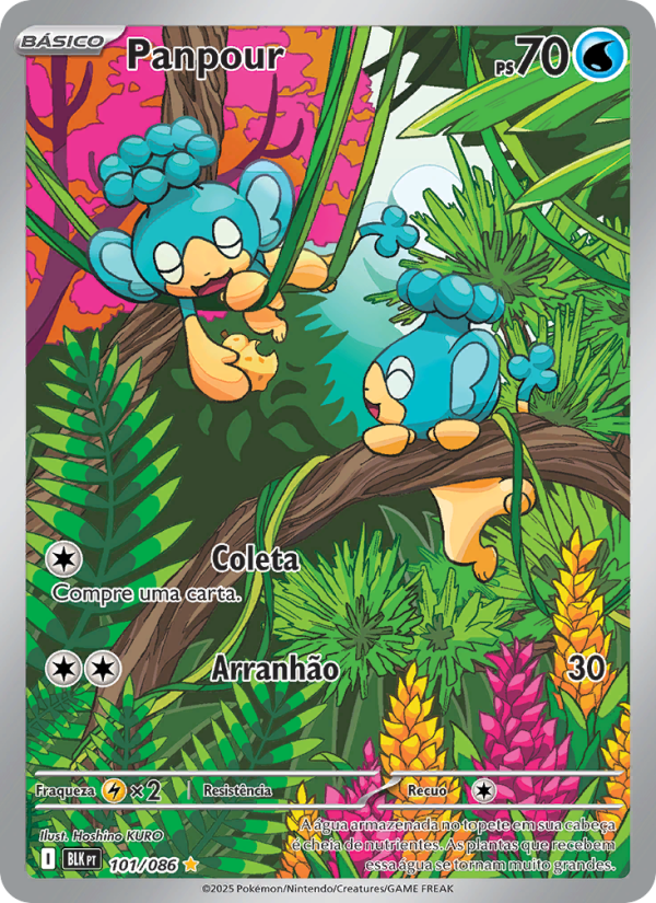 Panpour 101 — Raio Preto (Portuguese Pokémon TCG card)