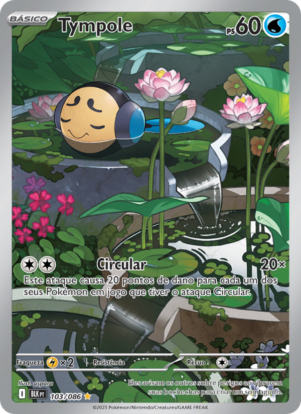 Tympole 103 — Raio Preto (Portuguese Pokémon TCG card)