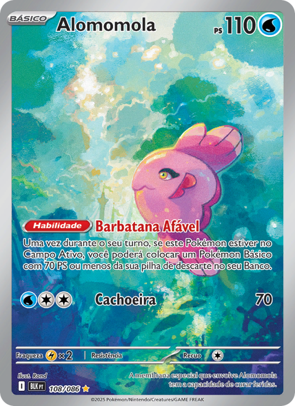Alomomola 108 — Raio Preto (Portuguese Pokémon TCG card)