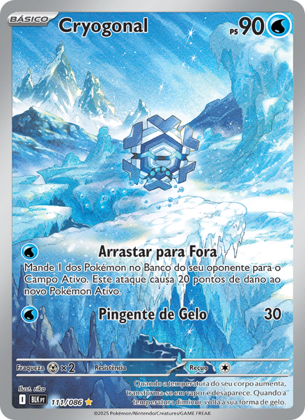Cryogonal 111 — Raio Preto (Portuguese Pokémon TCG card)