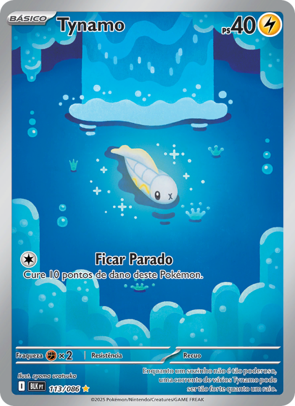 Tynamo 113 — Raio Preto (Portuguese Pokémon TCG card)