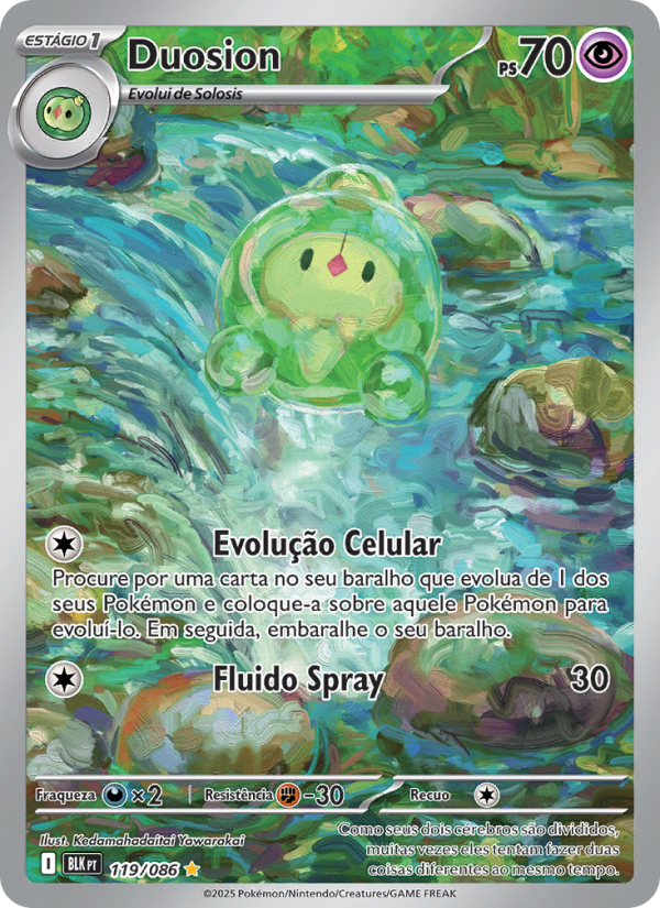 Duosion 119 — Raio Preto (Portuguese Pokémon TCG card)