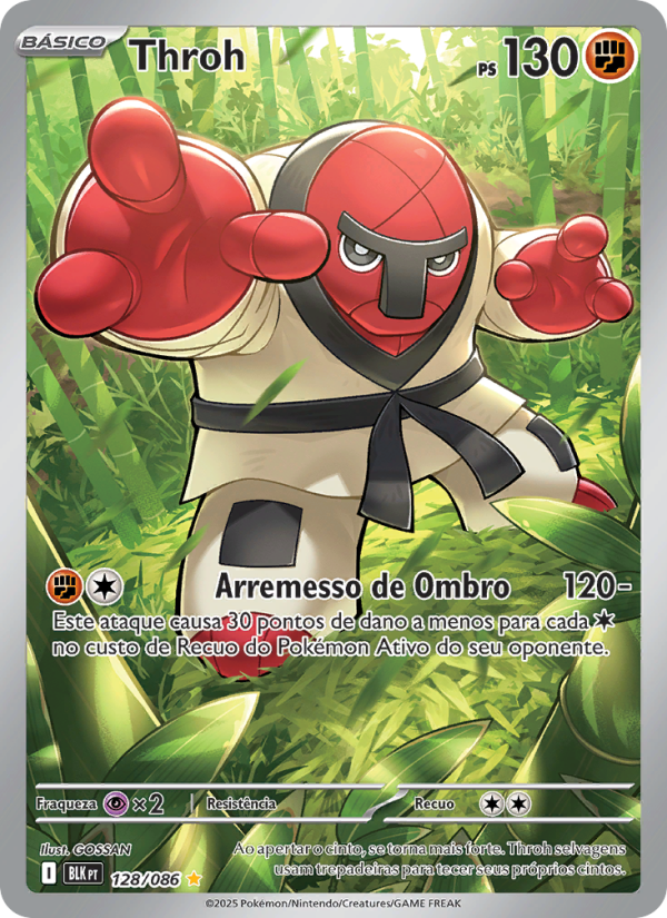Throh 128 — Raio Preto (Portuguese Pokémon TCG card)