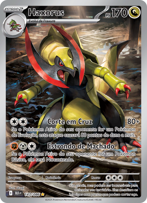 Haxorus 147 — Raio Preto (Portuguese Pokémon TCG card)