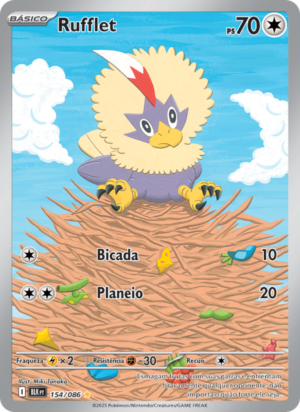 Rufflet 154 — Schwarze Blitze (Portuguese Pokémon TCG card)