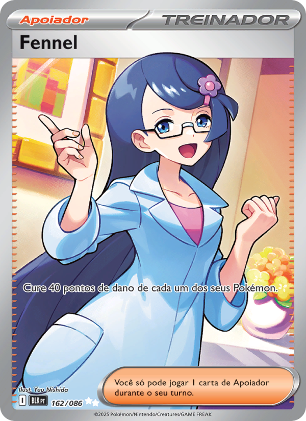 Fennel 162 — Schwarze Blitze (Portuguese Pokémon TCG card)