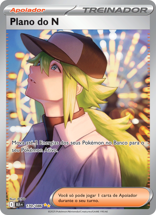 Plano do N 170 — Raio Preto (Portuguese Pokémon TCG card)