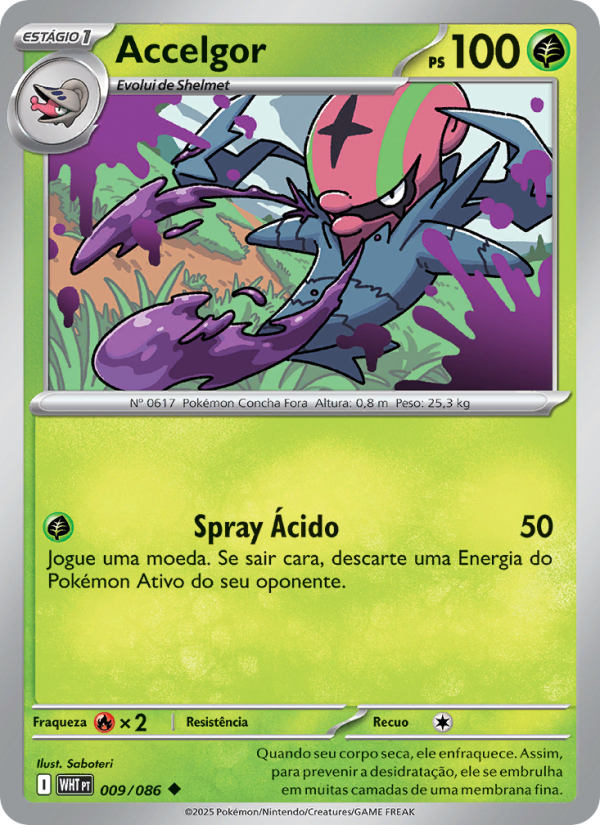 Accelgor 009 — Fogo Branco (Portuguese Pokémon TCG card)