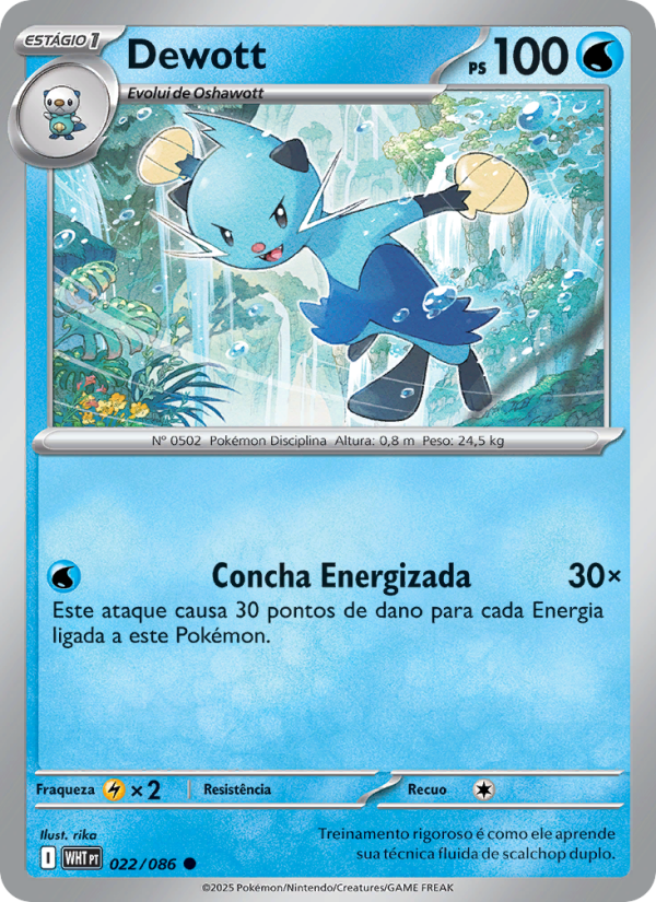 Dewott 022 — Fogo Branco (Portuguese Pokémon TCG card)