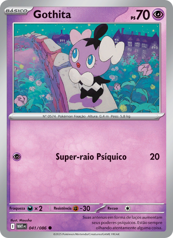 Gothita 041 — Fogo Branco (Portuguese Pokémon TCG card)
