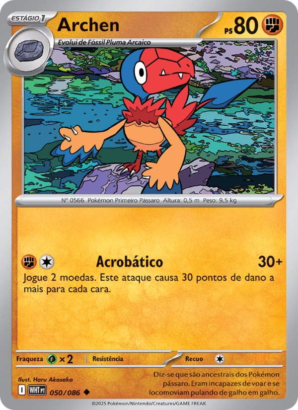 Archen 050 — Fogo Branco (Portuguese Pokémon TCG card)