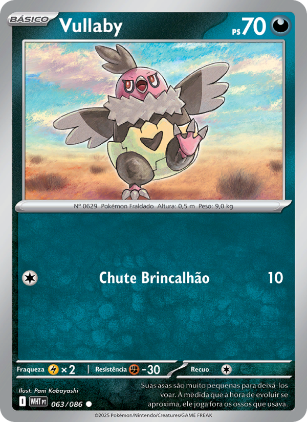 Vullaby 063 — Fogo Branco (Portuguese Pokémon TCG card)