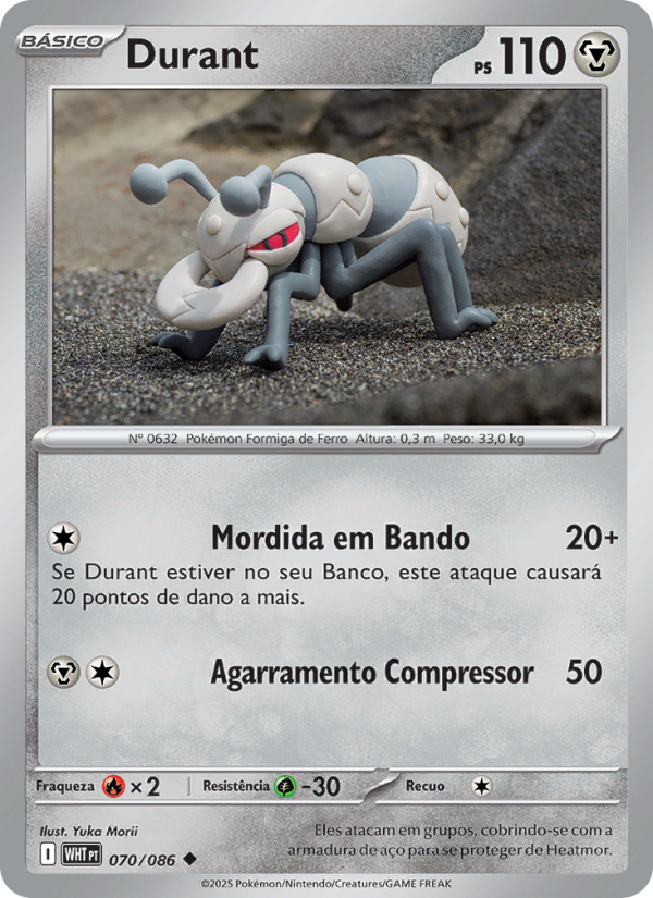 Durant 070 — Fogo Branco (Portuguese Pokémon TCG card)