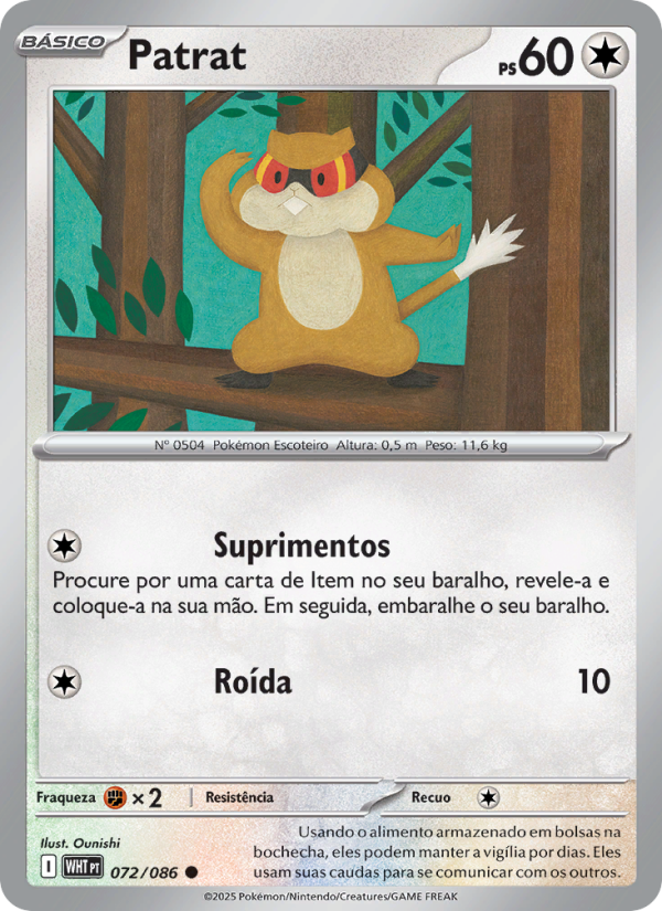 Patrat 072 — Fogo Branco (Portuguese Pokémon TCG card)