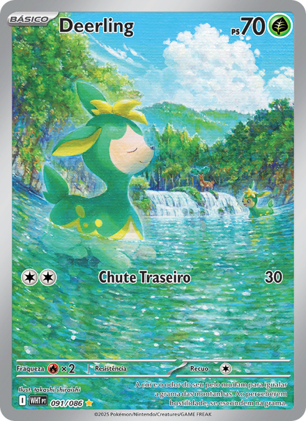 Deerling 091 — Fogo Branco (Portuguese Pokémon TCG card)