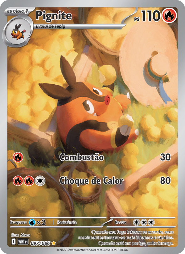 Pignite 097 — Fogo Branco (Portuguese Pokémon TCG card)