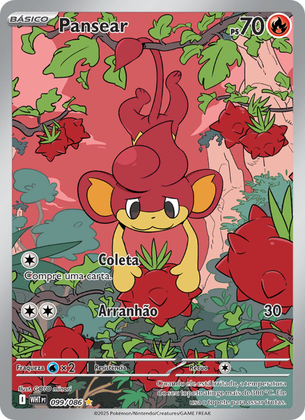 Pansear 099 — Fogo Branco (Portuguese Pokémon TCG card)